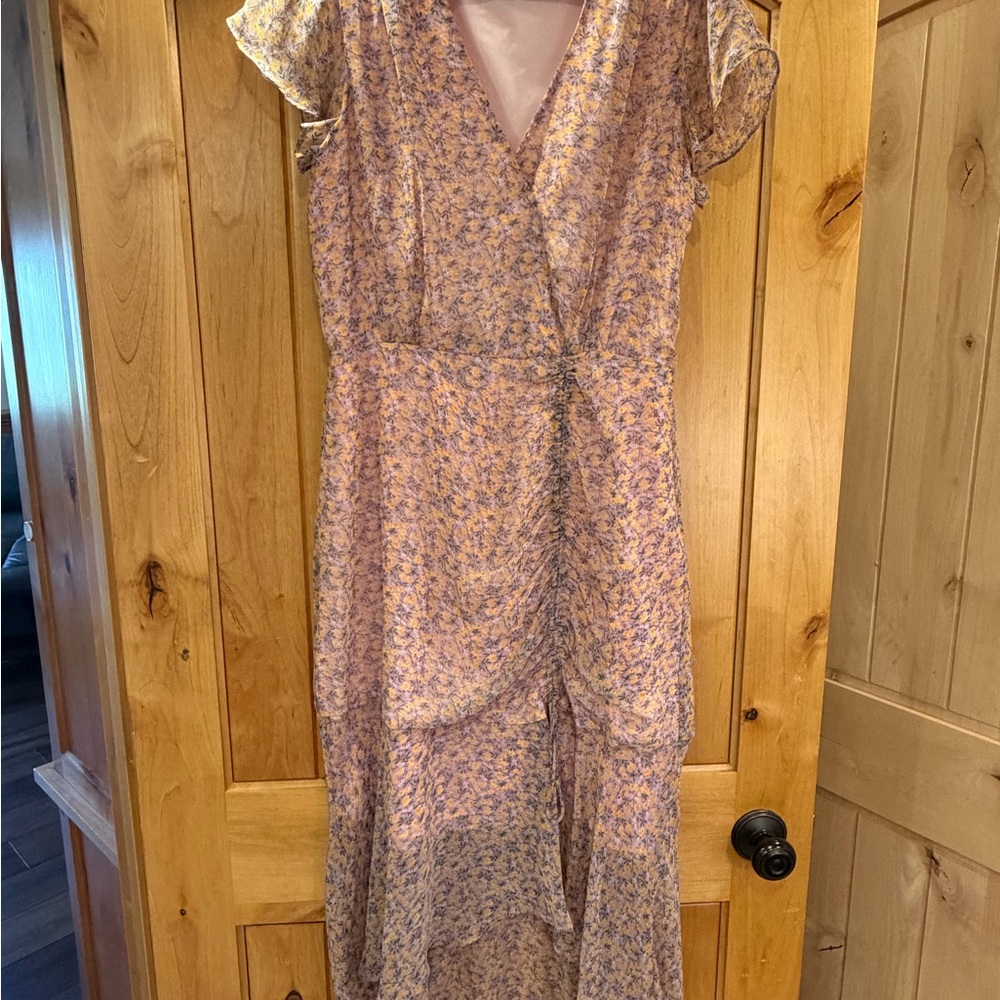 Sam Edelman Lavender and Cream Floral Midi Dress